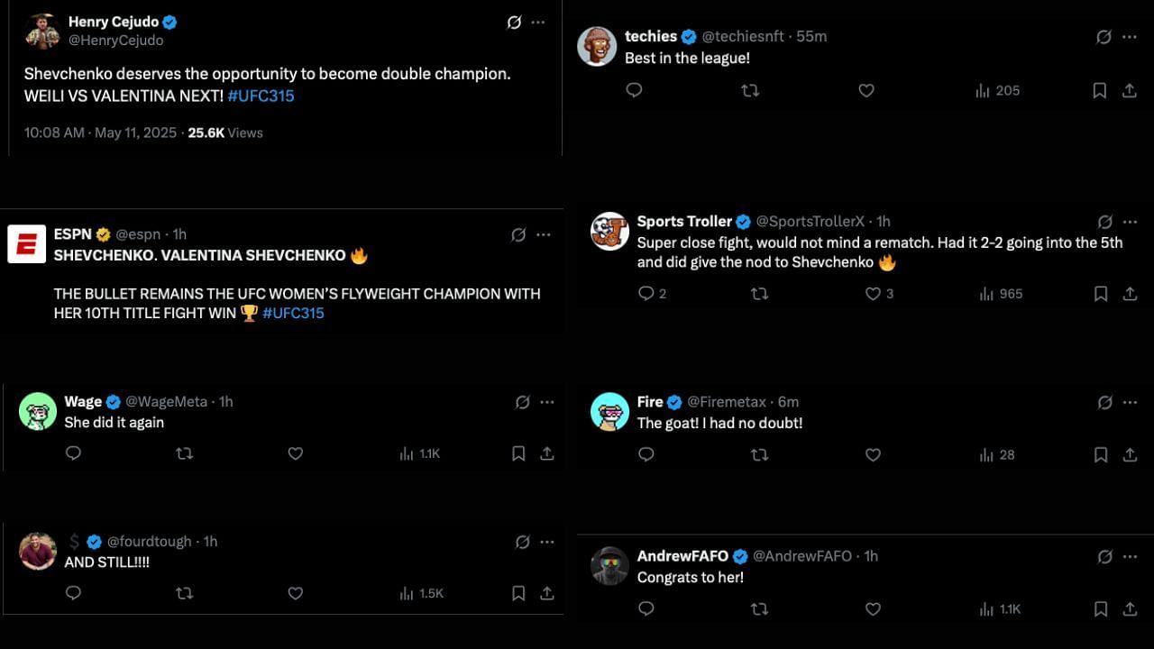 MMA community reacts to Valentina Shevchenko's win